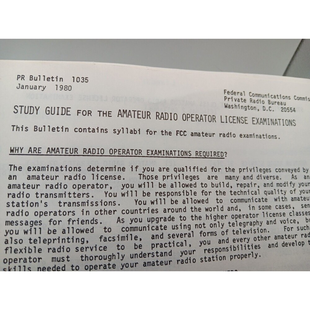 Study Guide For The Amateur Radio Operator License Examination 1980